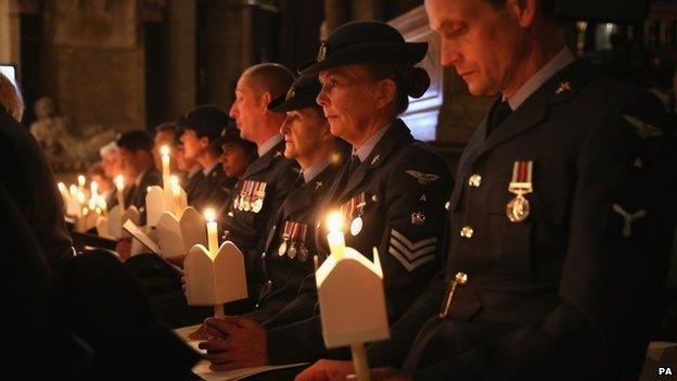 Candle-lit vigil at Westminster Abbey