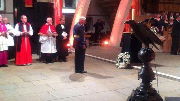 Duke of Gloucester at Llandaff Cathedral