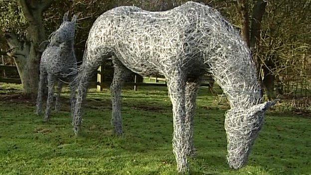 Sculptures of horses