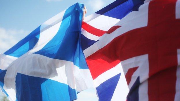 Saltire and union flag