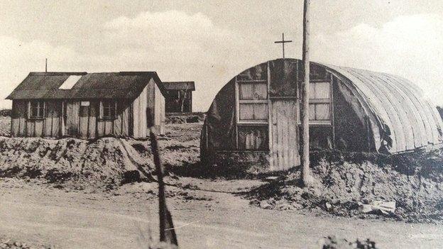 Postcard of the new church built at Maurepas