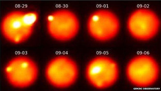 Volcanic activity on Jupiter's moon, Io