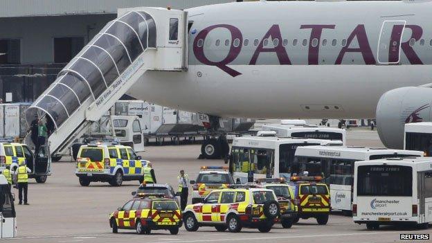 Qatar Airlines plane landed