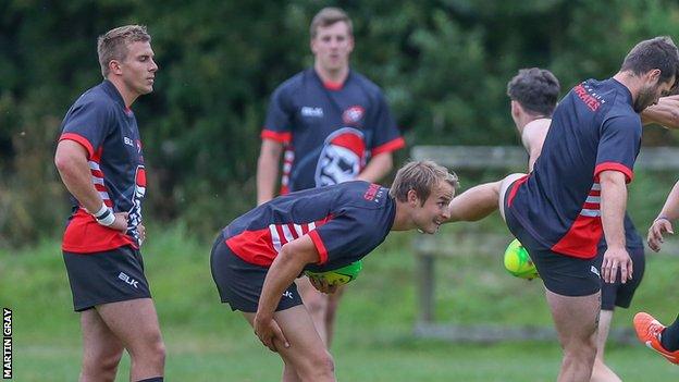 Cornish Pirates train in Guernsey