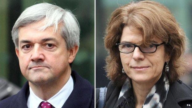 Chris Huhne and his ex-wife Vicky Pryce