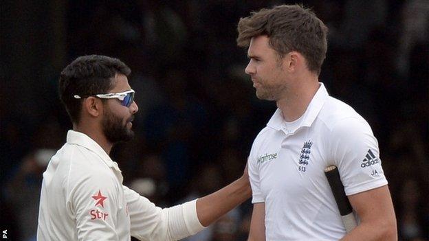 Ravindra Jadeja & James Anderson