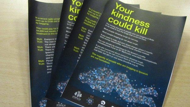 "Your kindness could kill" leaflet