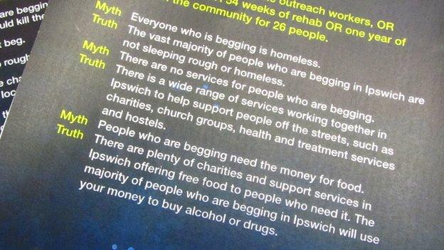 'Your kindness could kill' leaflet