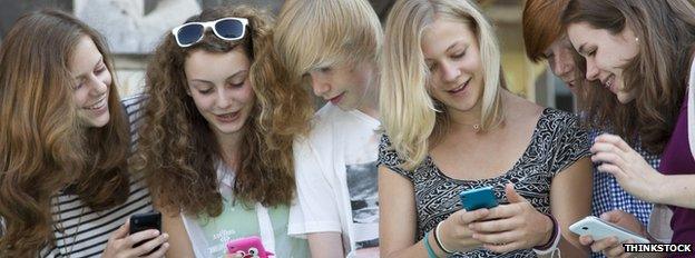 Teens texting