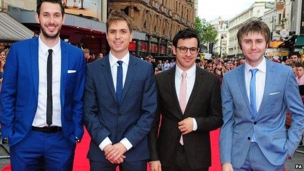 Inbetweeners stars Blake Harrison, Joe Thomas, Simon Bird and James Buckley