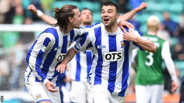 Alexei Eremenko (right) has signed a new deal at Kilmarnock