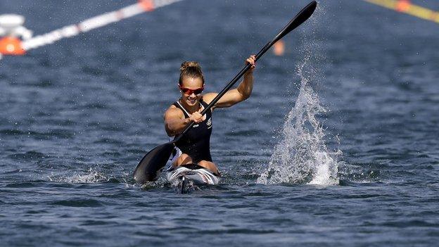 Lisa Carrington of New Zealand at London 2012