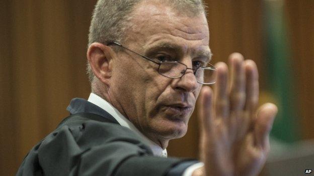 Prosecutor Gerrie Nel in court, Pretoria, South Africa - 7 August 2014