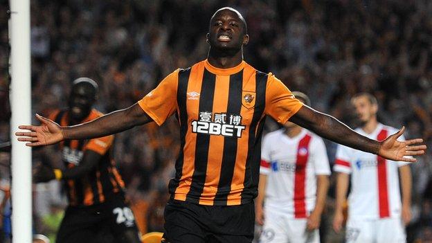 Hull striker Sone Aluko