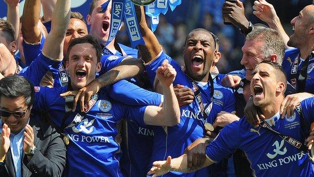 Leicester City celebrate