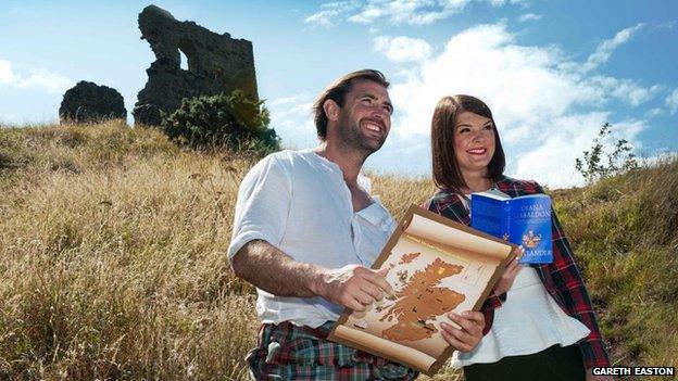 Actor Chris Capaldi and VisitScotland's Sarah Ormerod