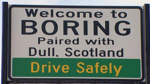 Boring sign