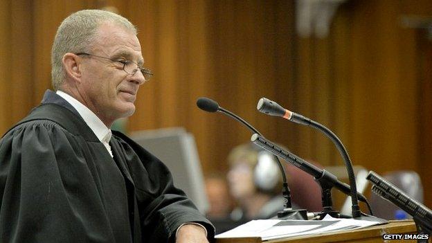 Prosecutor Gerrie Nel in the Pretoria High Court - 3 July 2014