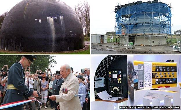 Various stages of restoration at the Langham Dome