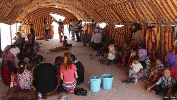 Displaced people from the Yazidi community