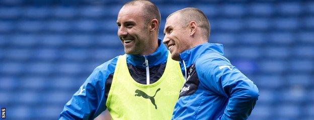 Rangers strikers Kris Boyd and Kenny Miller