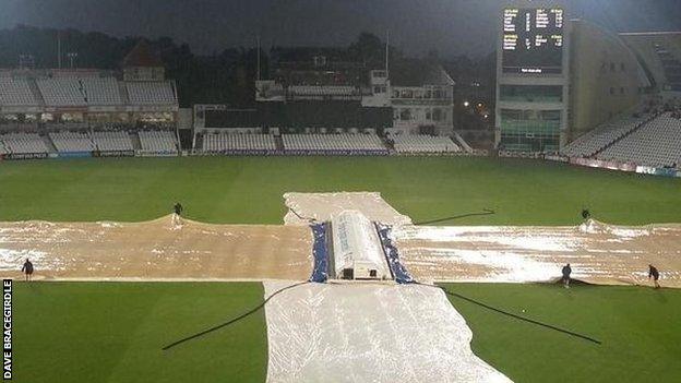 Heavy rain forced a no result at Trent Bridge