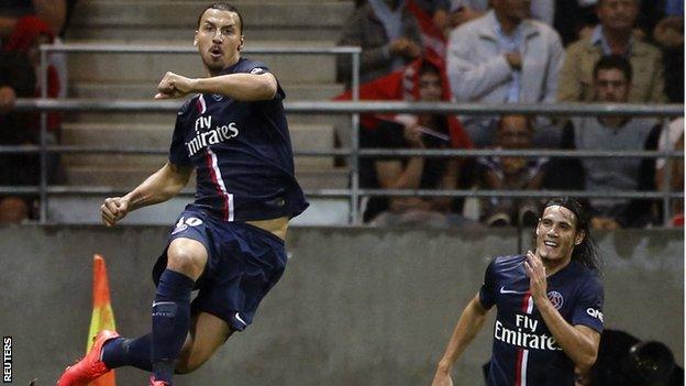 Zlatan Ibrahimovic in action for Paris St-Germain