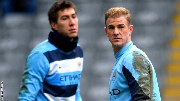 Joe Hart and Costel Pantilimon