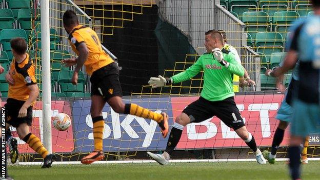 Wycombe take the lead against Newport