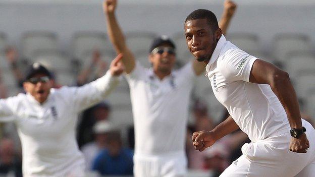 England's Chris Jordan celebrates after taking the final wicket