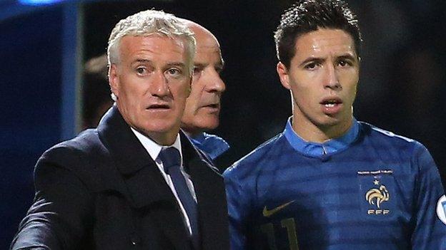 Didier Deschamps and Samir Nasri