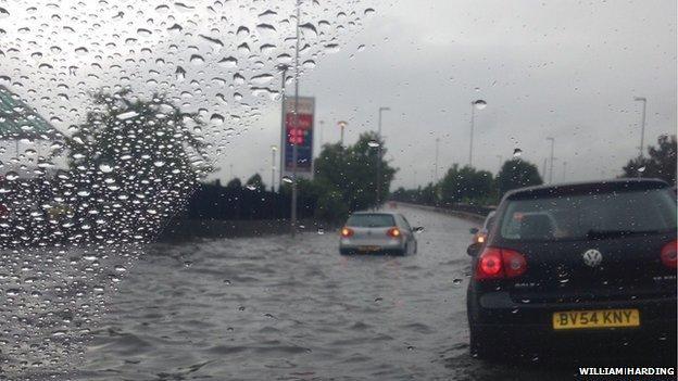 Flooding in north London