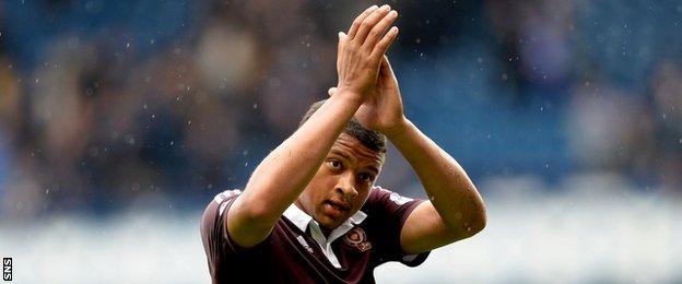 Hearts striker Osman Sow