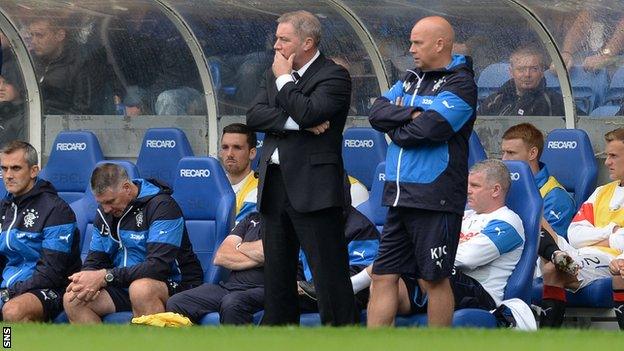 Rangers manager Ally McCoist and assistant Kenny McDowall