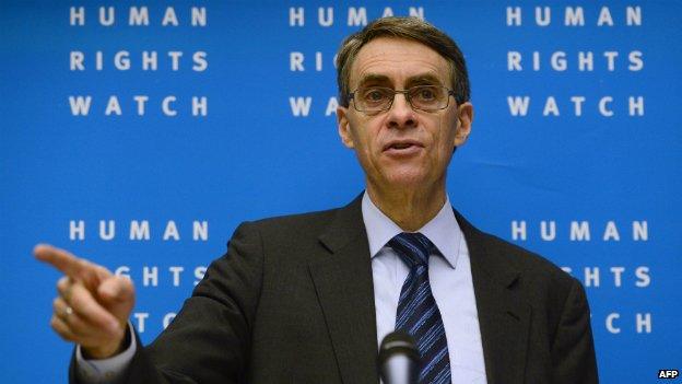 Kenneth Roth, executive director of Human Rights Watch, at a press conference in Berlin - 21 January 2014