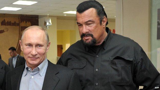 Vladimir Putin and Steven Seagal