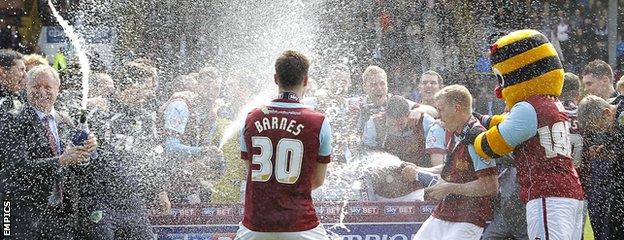 Burnley celebrate promotion