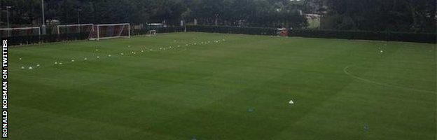 Empty training pitch