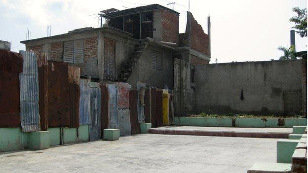 The location of San Pedrito's church, destroyed by Hurricane Sandy.