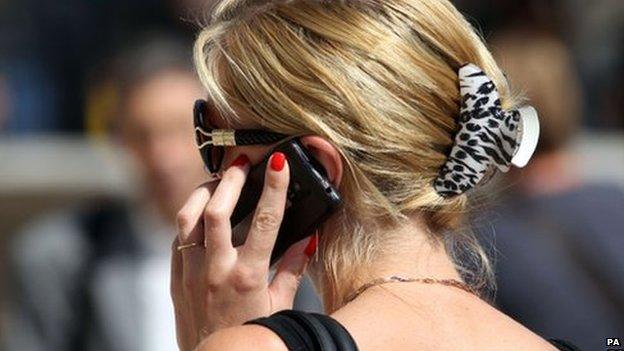 Woman on phone