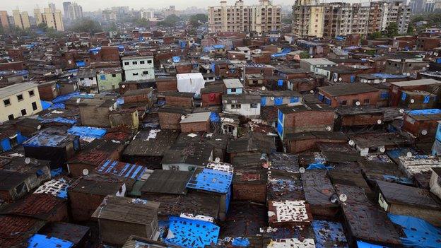 Slums in Mumbai, India