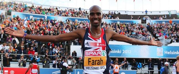 Mo Farah at the European Athletics Championships 2012