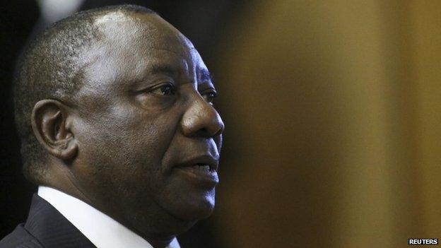 South African Deputy President Cyril Ramaphosa at the commission in Pretoria, South Africa - 11 August 2014