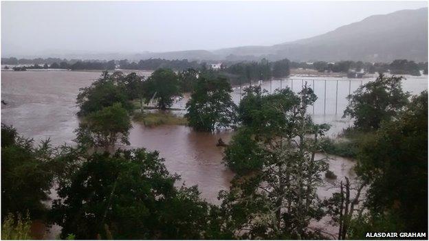 Flooding near Kingussie