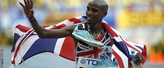 Mo Farah wins the 10,000m World Championships Moscow 2013