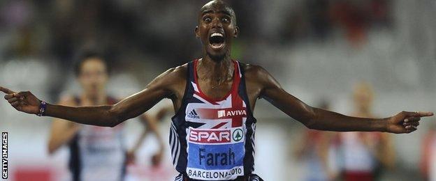 Mo wins at the 2010 European Championships 10,000m