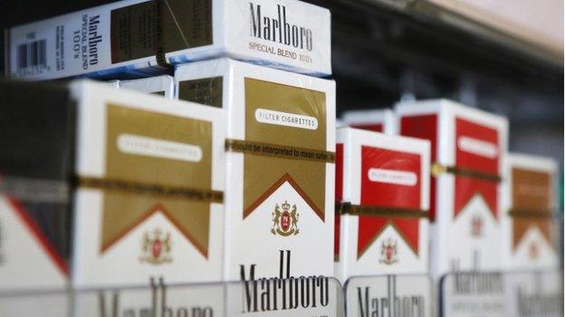 Marlboro cigarette packets