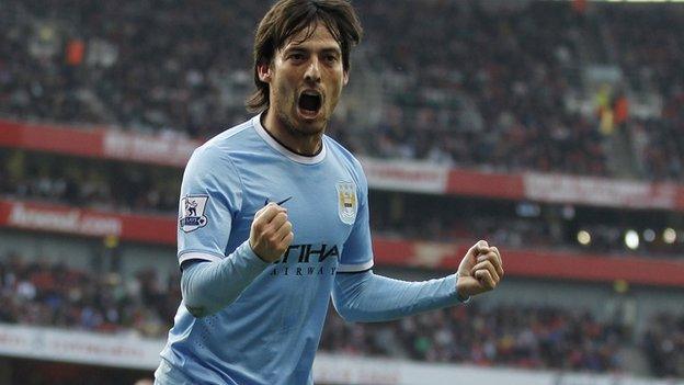 Manchester City playmaker David Silva