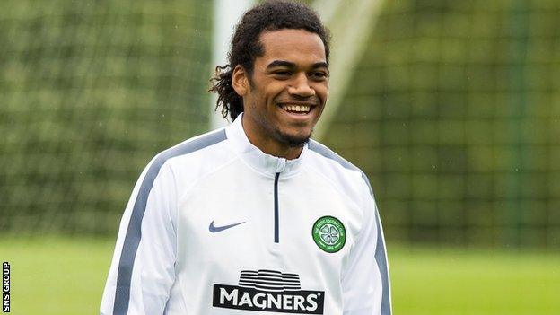 Jason Denayer in training with Celtic