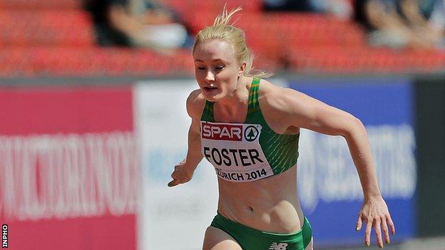 Amy Foster equalled the Irish women's 100m record earlier this year with an 11.40 seconds clocking